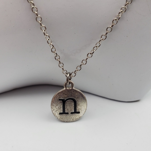 Initial N customized disc necklace‎ N1509 - Picture 2 of 4